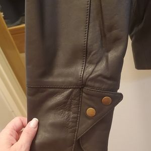 Black leather jacket size large